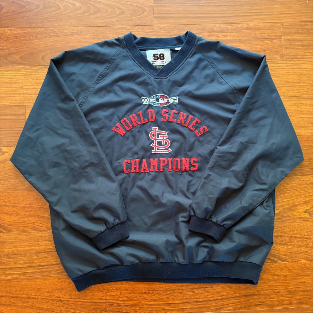 Vintage St Louis Cardinals 2006 World Series Champion Windbreaker Pullover XL
